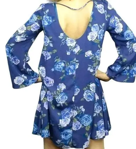 Badgley Mischka BELLE FLORAL BLUE DRESS 8