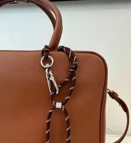 Handmade nylon bracelet, bag charm. Cherry Color Red