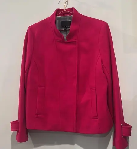 Banana Republic  Italian Wool Mario Bellucci Pink Coat Sz Large.