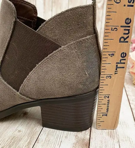 Rockport Danii Chelsea Bootie Stone Suede Ankle Boots Size 7
