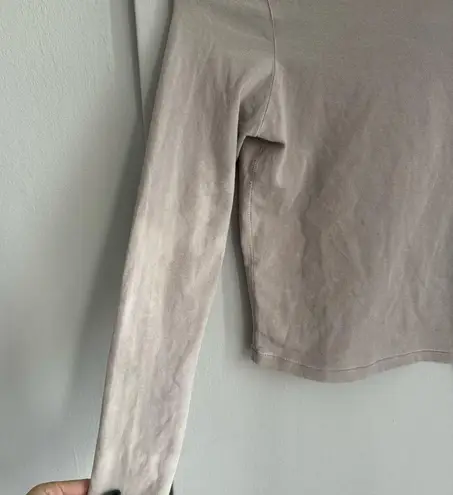 SKIMS Stone Vintage Cropped Long Sleeve S