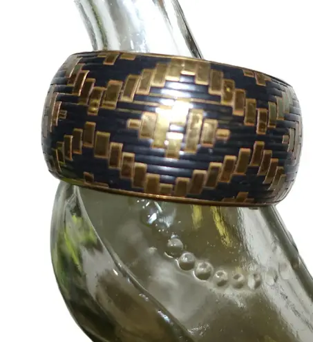 Brass Black Bangle Bracelet