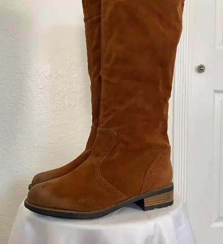 Qupid  Boho Western Brown Tan Faux Suede Over The Knee Riding Boots US 8 thumbnail 4