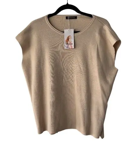 PRETTYGARDEN Knit Tank Top Sleeveless Casual Comfy Sweater Vest Top Size L