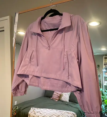 Girlfriend Collective Lilac Huddle Half-Zip Windbreaker