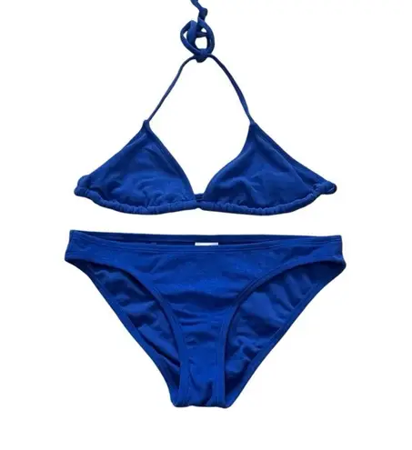 Xhilaration  blue Terry cloth bikini set