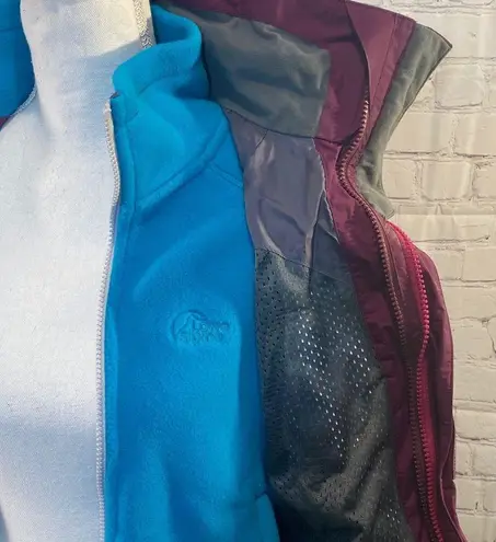 Lowe Alpine Ski Jacket 3 in 1 Plum & Turquoise-Small