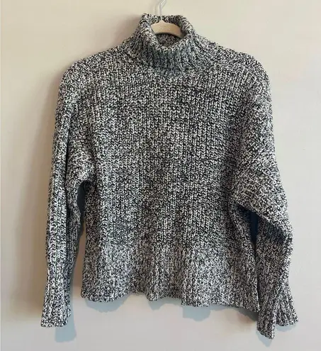 Madewell NWT  Wide Rib Turtleneck Sweater In Marled Cookies And Cream Size XS