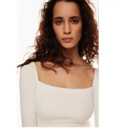 NWT ARITZIA WILFRED Saturn Long Sleeve Wrap Midi Dress in Frozen Grey Si… Size XL