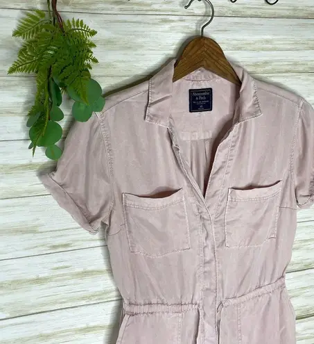 Abercrombie & Fitch  Light Pink Lyocell Utility Romper