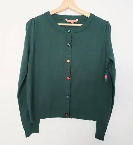 Modcloth  rare green cardigan Size S diff buttons