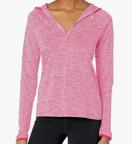 Under Armour  Tech Twist Hoodie Henley Pink Long Sleeve Shirt Sz S