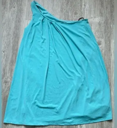 Judith March | Blue One Shoulder Asymmetrical Mini Dress Style #4370-2 | Large