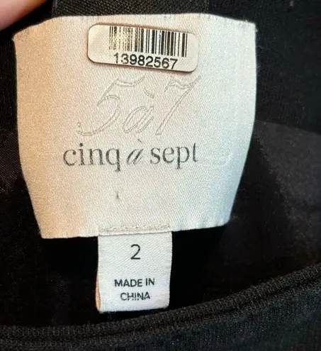 Cinq à Sept Cinq a Sept Black Off the Shoulder Bodycon Mini Dress - size 2