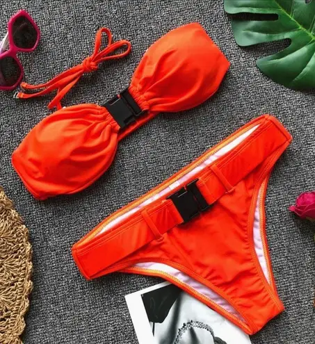 Boutique 2463 Clearance Lara belted bandeau swimsuits