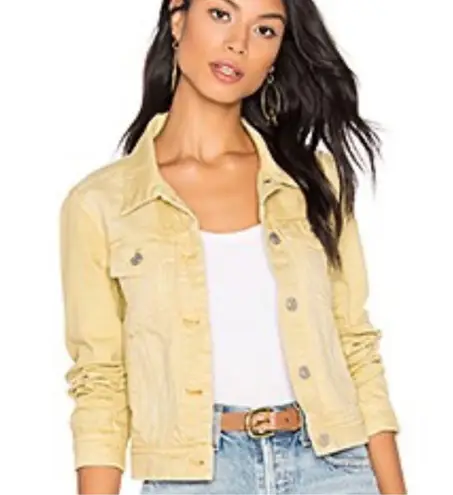 CAbi Spring / Summer Yellow Denim Jean Jacket Small