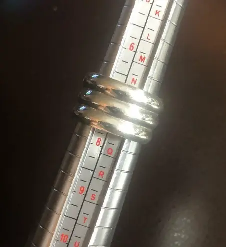 Sterling Silver Vintage TAXCO Concentric Circle Fluted Wide Band Ring