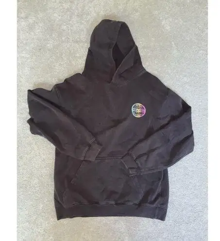 PuraVida Gray Hoodie Hooded Logo Sweatshirt Women's M Brown Size M