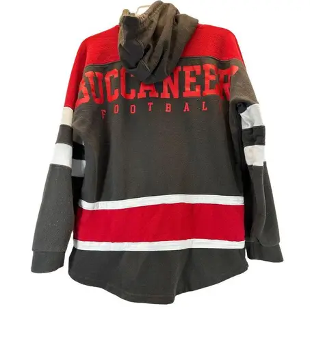 NFL Team Apparel Buccaneers Gray Hoodie Embroidered Rounded hem women sz L
