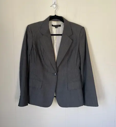 Anne Klein grey wool blend blazer suit jacket stretch lined Women’s size 8P