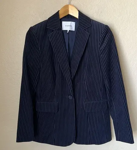 Frame Navy Variegated Corduroy Blazer