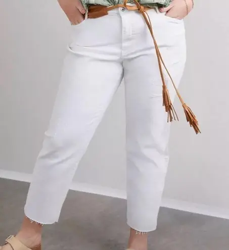 Pilcro and the Letterpress Anthropologie The Borrowed Boyfriend Jeans White 24P