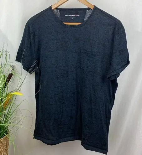 John Varvatos Gray Short Sleeve Chest Pocket Tee T Shirt L Size L