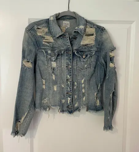 Cello Distressed Jean Jacket