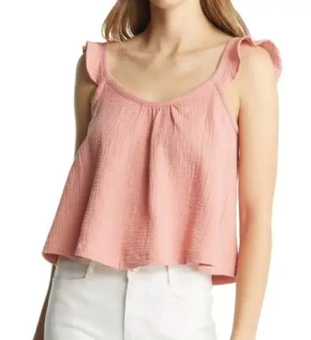 Marine layer NEW Jude Flutter Sleeve Cotton Tank