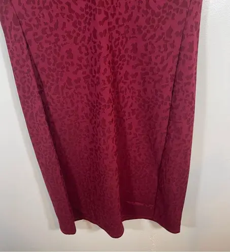 Natori 3pc  Burgundy Red Duster Jacket, Dress, Pant Mix Match Outfit size 12