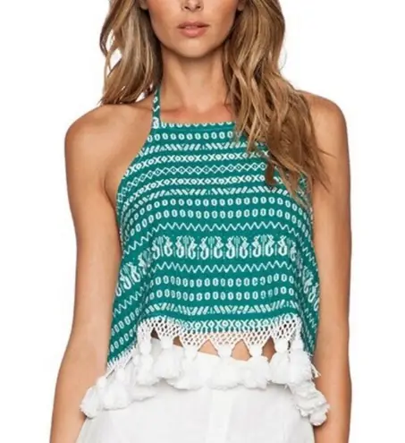 Stela 9 Palmita Halter In Turquoise Size M Green Size M