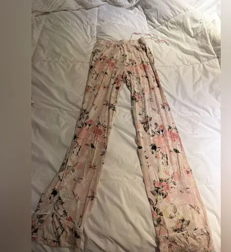 Posh Peanut Vintage Pink Rose Floral Long Sleeve Pajama Set Size XS