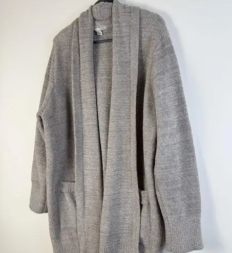 Barefoot Dreams Cozy Chic Cozychic Cali Knit Cardigan Grey XL X-large Longline