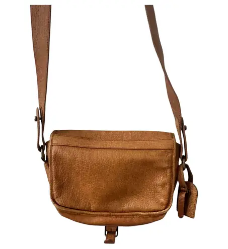 Polo Ralph Lauren Vintage Distressed Brown Leather Saddle Crossbody Purse