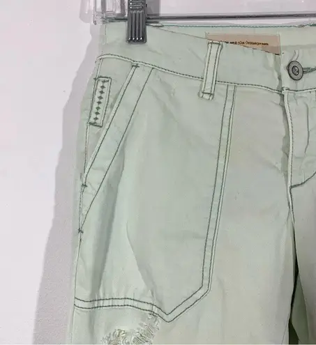 Pilcro and the Letterpress Pilcro Mint Color Jeans No. 25 Hyphen Fit