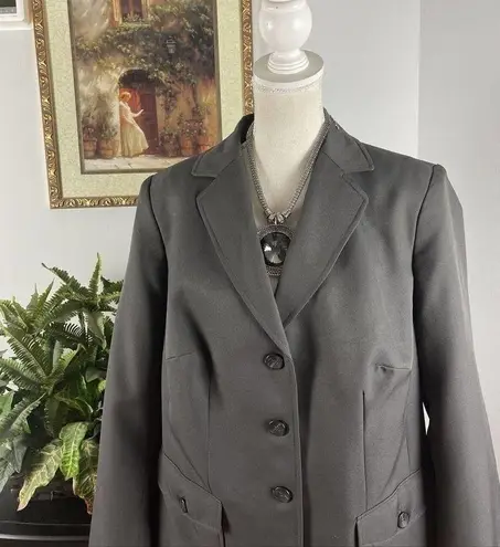 John Meyer Gray Suit 14W Pocket 3 Open Button Long Sleeve Lapel Collar Lined