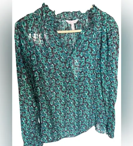 Rebecca Taylor NWT Climbing Rose Silk-Blend Blouse