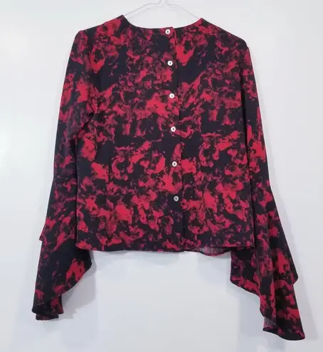Carmen Marc Valvo CARMEN Valentines Blouse Bell Sleeves