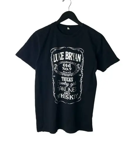 Luke Bryan Old 9 Brand Tanlines Whiskey T Shirt Tour Country Graphic Tee Medium