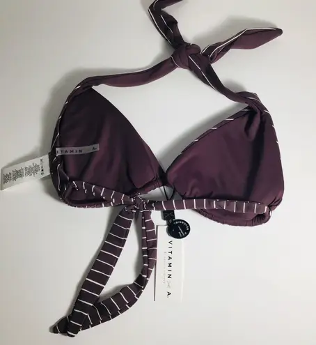 Vitamin A Reversible Bikini Top Talia Cigar Strip