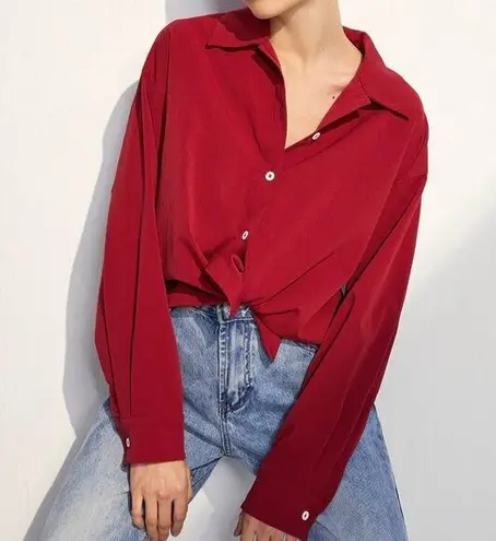 Commense Oversized Button Down Shirt L NWT Size L