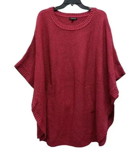 Lane Bryant  Sweater 22/28 Cape Poncho Pullover Kimono Pockets Oversized