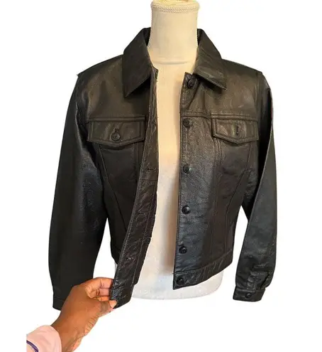 Indeed Genuine Leather Racer Moto Jacket Black Size M READ Classic Outerwear Size M