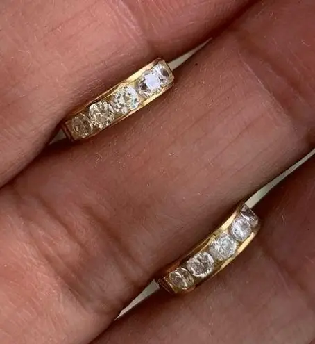 10k Gold CZ Huggies/Hoops