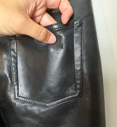 Wilfred Free Wilfred- The Melina Flare Pant Black Vegan Leather High-Rise