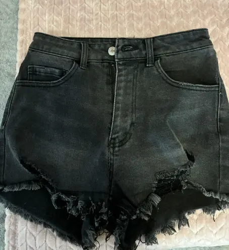 Forever 21 Black/gray Jean Shorts