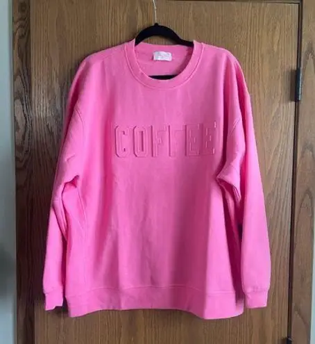 Pink Lily Coffee Sweatshirt