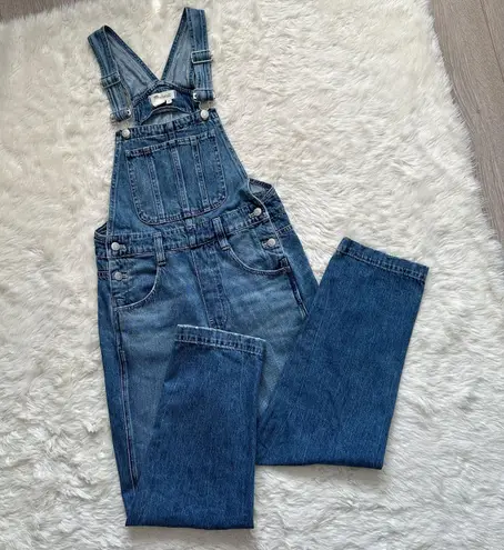 Madewell Overalls Straight-Leg Rigid 100% Cotton Denim in Hickory Wash XS