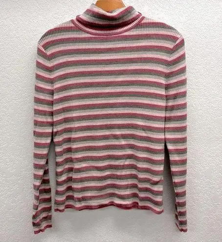 Pendleton Striped Turtleneck Ribbed Sweater Size XL