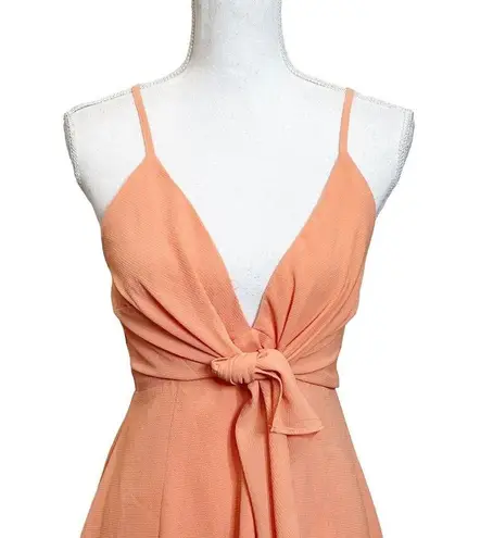 by the way. Revolve Liliana Tie Front Mini Fit & Flare Dress Tangerine Size S NWT